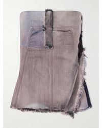 Rick Owens - Frayed Denim Bustier Top - Lyst