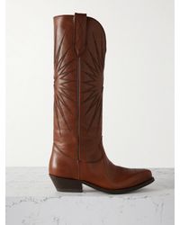 Golden Goose - Wish Star Embroidered Leather Cowboy Boots - Lyst