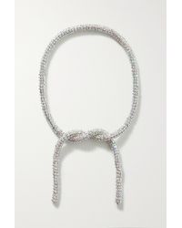 PEARL OCTOPUSS.Y Serpent Convertible Silver-plated Crystal Necklace - Metallic