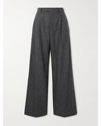 Carven - Wollhose Mit Weitem Bein Und Falten - Lyst