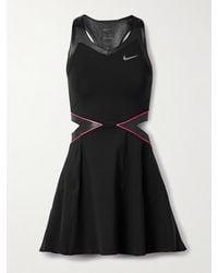 Nike - Robe De Tennis En Dri-Fit Et En Résille À Finitions Métallisées Et À Découpe Court Slam - Lyst