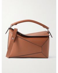 Loewe - Puzzle Edge Kleine Schultertasche Aus Strukturiertem Leder - Lyst