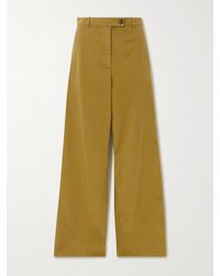 Dries Van Noten - Cotton-Twill Wide-Leg Pants - Lyst