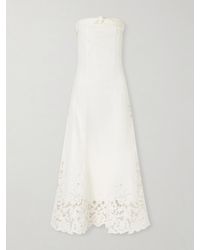 Cult Gaia - Kellan Embroidered Linen Midi Dress - Lyst