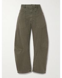 Nili Lotan - Shon Pleated Cotton-Blend Twill Tapered Pants - Lyst