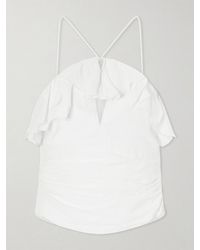 Isabel Marant - Djimia Ruffled Cotton-Blend Tank - Lyst