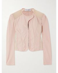 Our Legacy - Verkürzte Jacke Aus Baumwoll-Canvas Mit Mesh-Einsätzen - Lyst