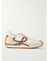 Loewe - Flow Runner 2.0 Leather-Trimmed Shell And Suede Sneakers - Lyst