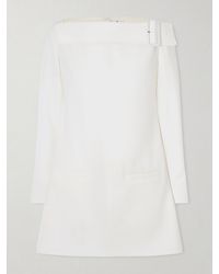 Courreges - Minikleid Aus Crêpe Mit Schnalle - Lyst