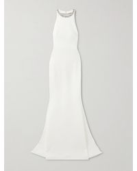 Givenchy - Crystal-Embellished Satin-Crepe Halterneck Gown - Lyst