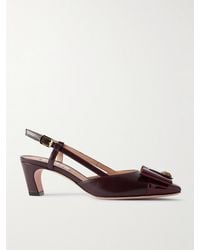 Bally - Bilyana 55 Bow-Embellished Two-Tone Leather Slingback Pumps - Lyst