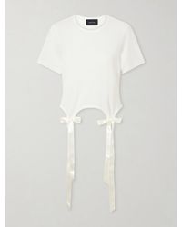 Simone Rocha - Bow-Detailed Jersey T-Shirt - Lyst