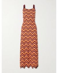 Escvdo - Marea Striped Crocheted Cotton Maxi Dress - Lyst