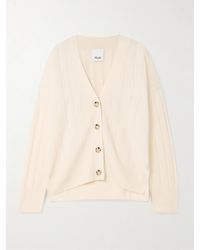 Allude - Cardigan Aus Einer Gerippten Kaschmir-Seidenmischung - Lyst