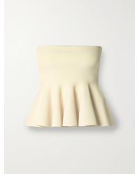 A.L.C. - Eliza Strapless Ruffled Stretch-Knit Top - Lyst