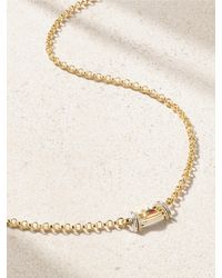 L'Atelier Nawbar - Warrior Dawn Kette Aus 18 Karat Gelbgold Und Rhodiniertem Weißgold Mit Granat Und Diamanten - Lyst
