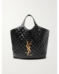 Saint Laurent - Icare Maxi Matelassé Leather Tote - Lyst