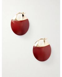 LIE STUDIO - The Erin-Plated And Mookaite Hoop Earrings - Lyst