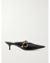 Balenciaga - City Embellished Leather Mules - Lyst