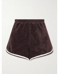 STAUD - Rove Cotton-Blend Terry Shorts - Lyst