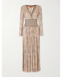 Missoni - Sequin-Embellished Striped Metallic Crochet-Knit Midi Dress - Lyst