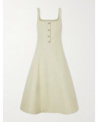 Altuzarra - Orrie Button-Embellished Cotton-Blend Midi Dress - Lyst