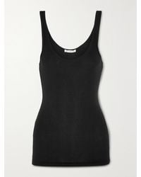 James Perse - The Daily Ribbed Stretch-Cotton Tank - Lyst