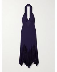 KHAITE - Candita Maxikleid Aus Seiden-Georgette Mit Falten Und Tuch - Lyst