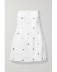 A.L.C. - Elsie Strapless Crystal-embellished Crepe Mini Dress - Lyst