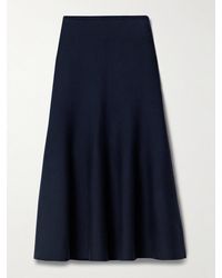KHAITE - Odil Wool-Blend Midi Skirt - Lyst