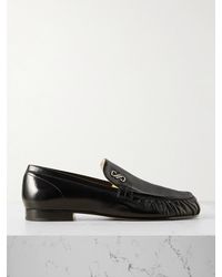 Proenza Schouler - Park Embellished Glossed Textured-Leather Loafers - Lyst
