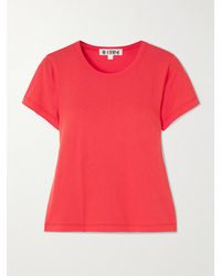ÉTERNE - Short Sleeve Baby Tee Cropped Cotton And Modal-Blend Jersey T-Shirt - Lyst