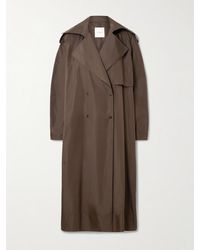 St. Agni - Double-Breasted Recycled-Taffeta Trench Coat - Lyst