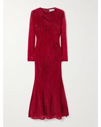 Self-Portrait - Cutout Fil Coupé Midi Dress - Lyst