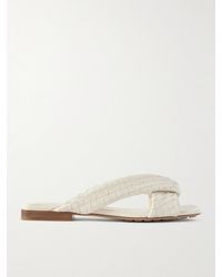 Bottega Veneta - Riva Intrecciato Leather Sandals - Lyst