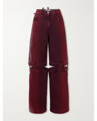 The Attico - Ashton Halbhohe Jeans Mit Weitem Bein Und Cut-Outs - Lyst