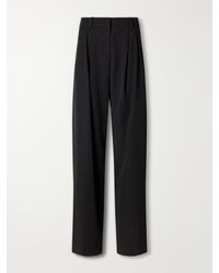 Isabel Marant - Lydia Pleated Wool-Twill Straight-Leg Pants - Lyst