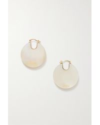 Chloé Jemma Gold-tone Mother-of-pearl Earrings - Natural
