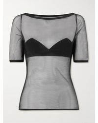 Nensi Dojaka - Tulle And Crepe Top - Lyst