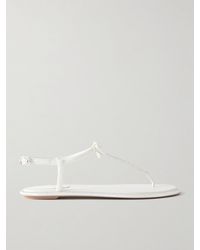 Rene Caovilla - Caterina Bow And Crystal-Embellished Leather Sandals - Lyst