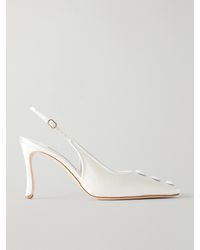 Manolo Blahnik - Alexa 90 Embellished Satin Pumps - Lyst