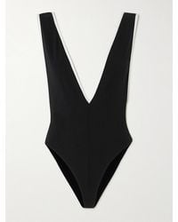 Lisa Marie Fernandez - Net Sustain Two-Tone Stretch-Crepe Swimsuit - Lyst