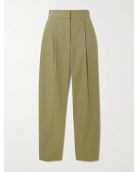 JOSEPH - Paver Pleated Cotton Tapered Pants - Lyst