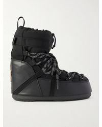 Moncler - Moon Boot Icon Shell And Leather Snow Boots - Lyst