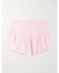 Isabel Marant - Zoelia Embroidered Cotton And Silk-Blend Mini Skirt - Lyst