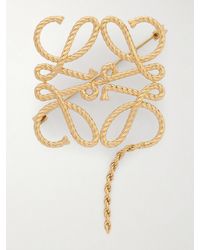 Loewe - Anagram Rope-Tone Brooch - Lyst