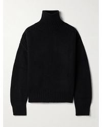 Sa Su Phi - Pull À Col Montant Oversize En Cachemire Côtelé À Découpe - Lyst