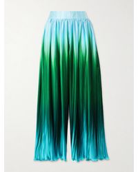 ‎Dima Ayad - Ombré Plissé-Taffeta Wide-Leg Pants - Lyst
