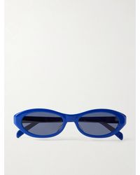 Celine - Triomphe Mini Oval-Frame Acetate Sunglasses - Lyst