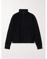 James Perse - Sweatshirt Aus Einer Gebürsteten Baumwoll-Kaschmirmischung Mit Reißverschluss - Lyst